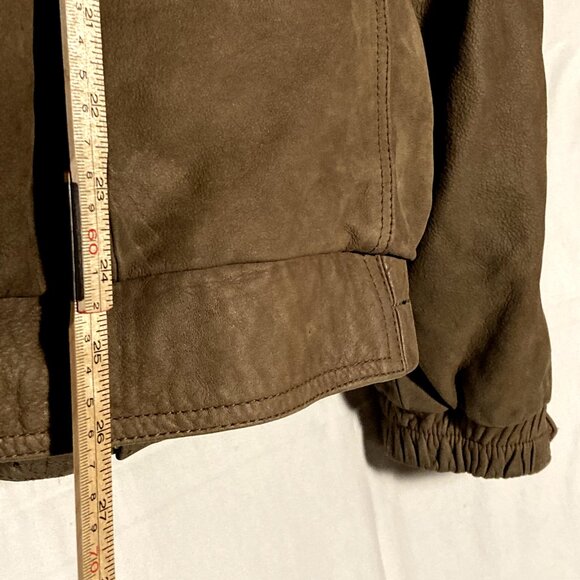 Mens Vintage WILSONS Adventure Bound Bomber Jacket - Brown Leather w/ Liner - Lg - Picture 8 of 12